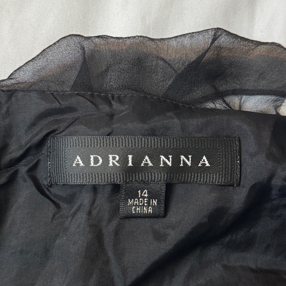 Vintage 90s Silk Floral Ruffle Dress - Picture 4 of 7